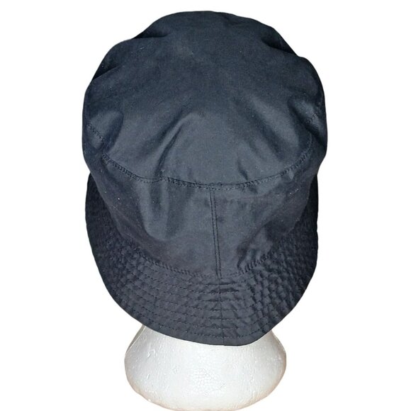 Lands End Black Bucket Hat Microfiber Size S/M Water Resistant Lightweight - Picture 4 of 8